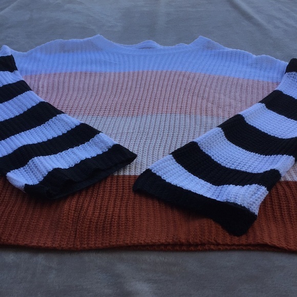 Colorblock Acrylic Sweater, Size Small - Picture 5 of 13